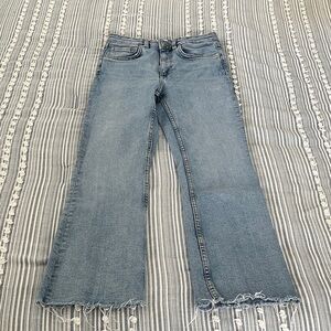 Zara light wash flare jeans